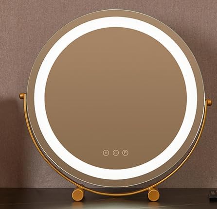 LED Makeup Mirror - Round with Stand