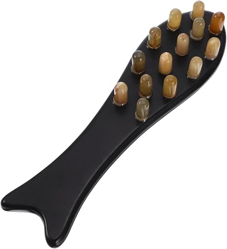 Healifty Ox Horn Comb Head Scalp Massager
