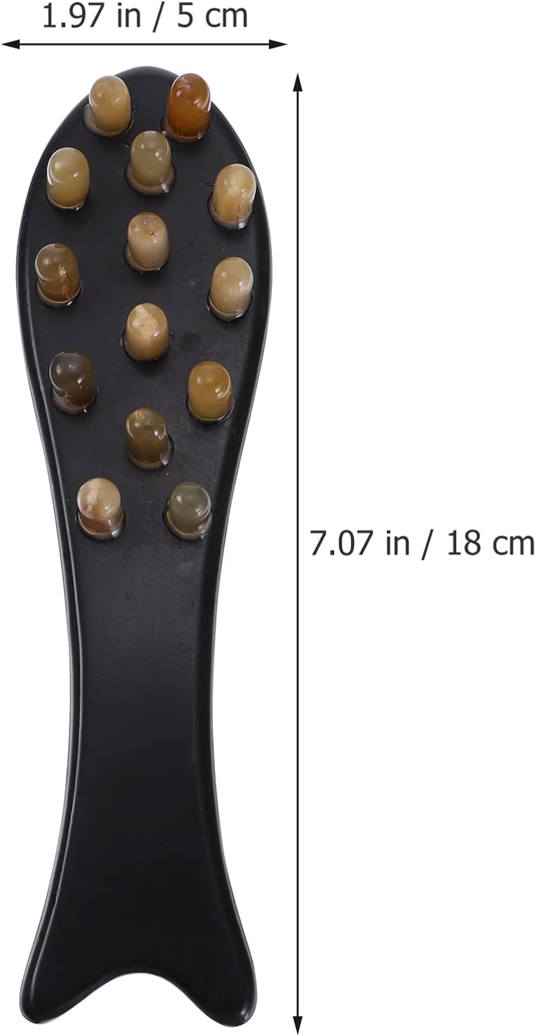 Healifty Ox Horn Comb Head Scalp Massager