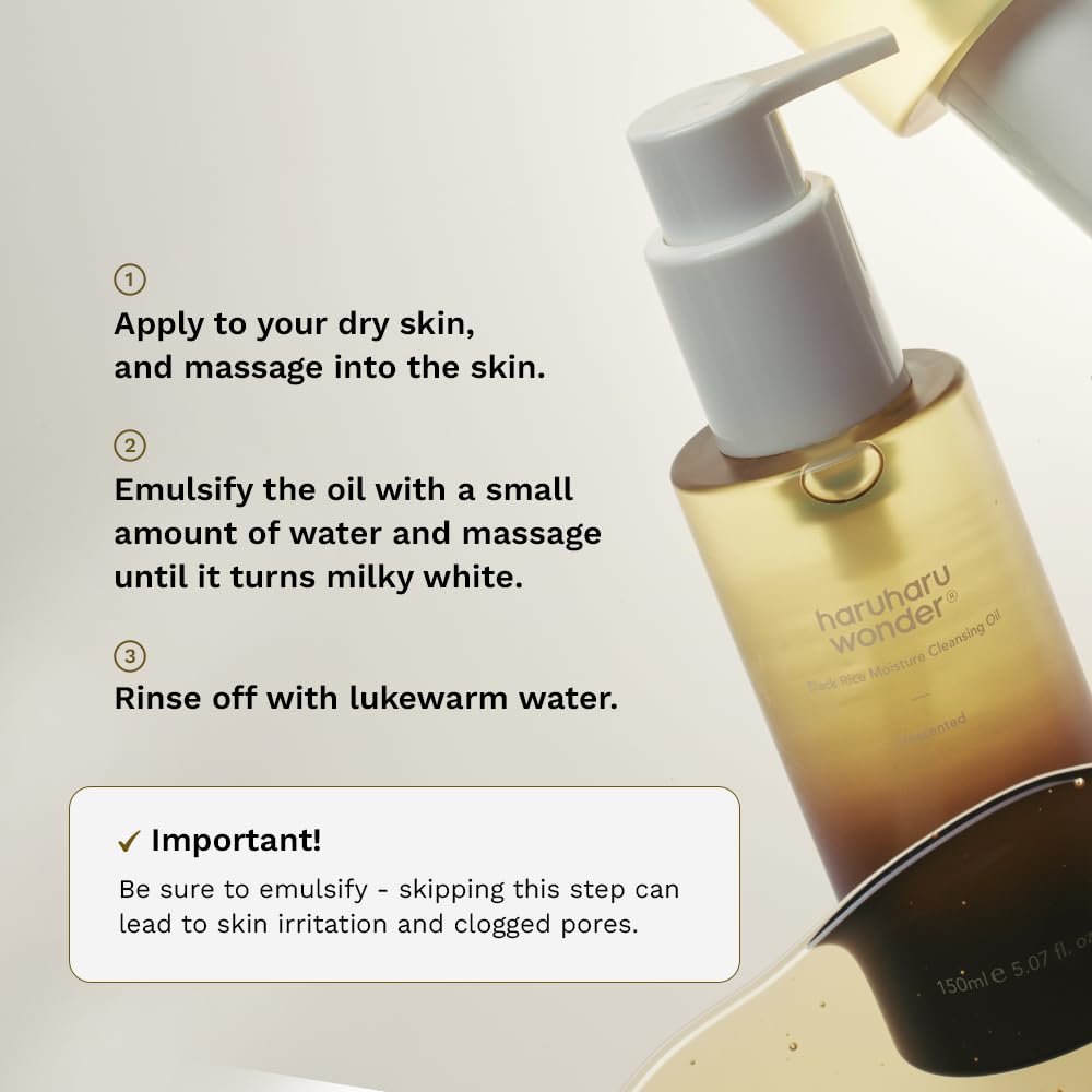 HARUHARU wonder Black Rice Moisture Cleansing Oil