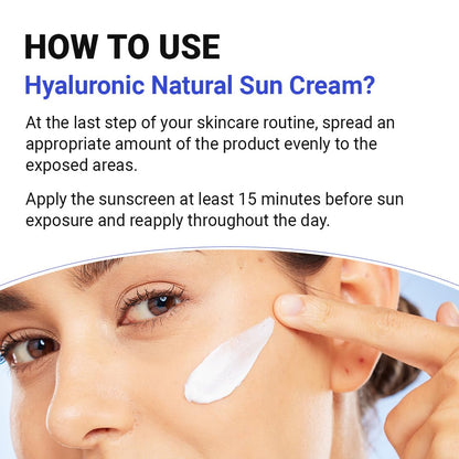 Hyaluronic Acid Natural Sun Cream Moisturizing Sunscreen spf50+ pa++++