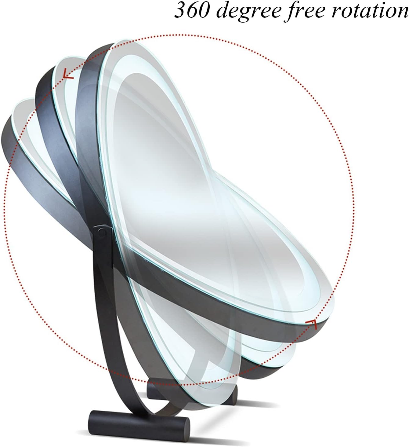 LED Makeup Mirror - Round with Stand
