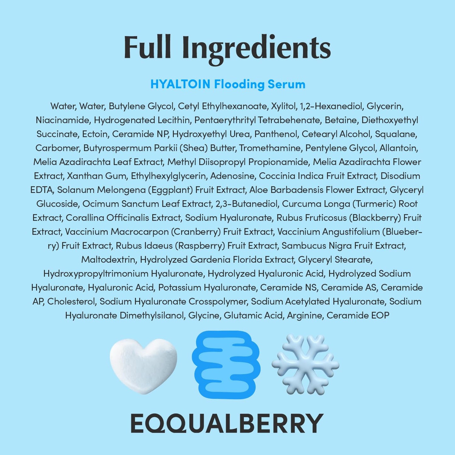 EQQUALBERRY Hyaltoin Flooding Smoothie Serum