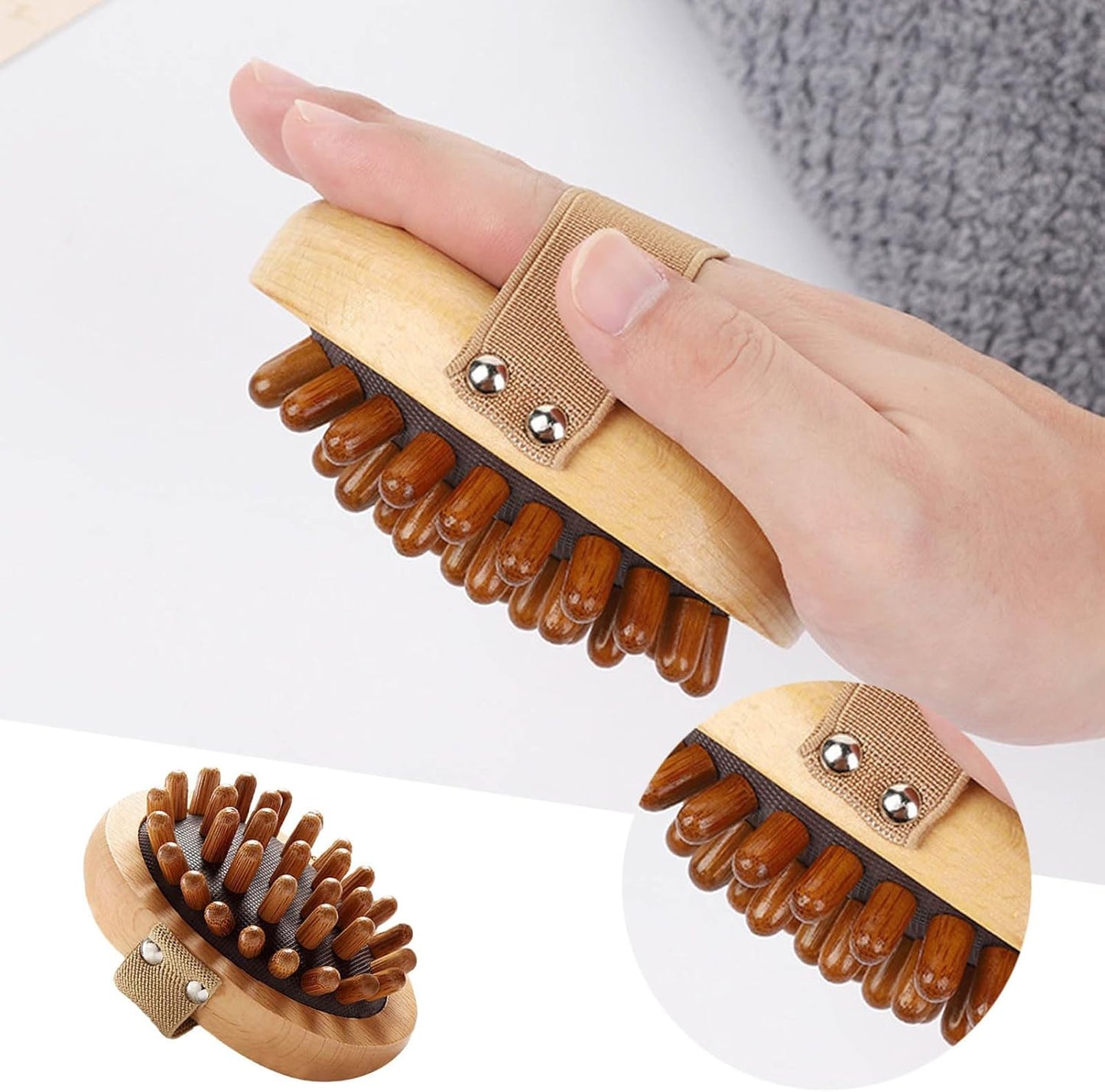Meridian Pressure Brush Wooden Body Massager