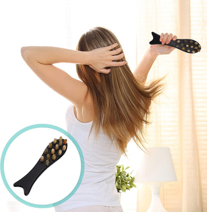 Healifty Ox Horn Comb Head Scalp Massager