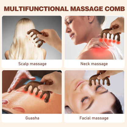 Natural Wood Scalp Massage Comb