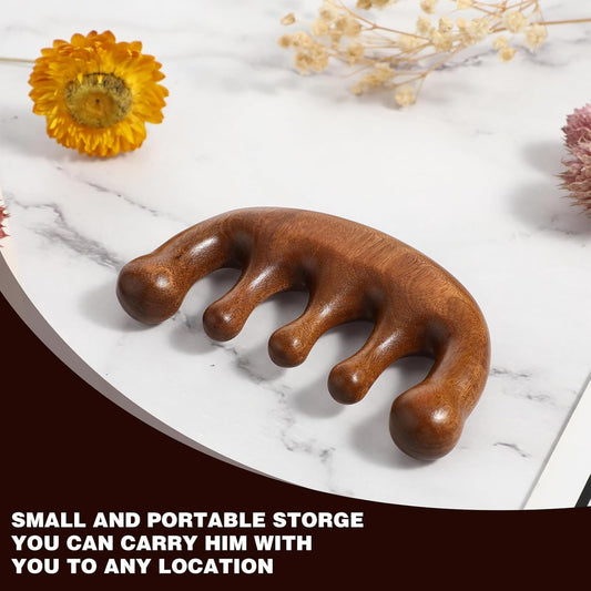 Natural Wood Scalp Massage Comb