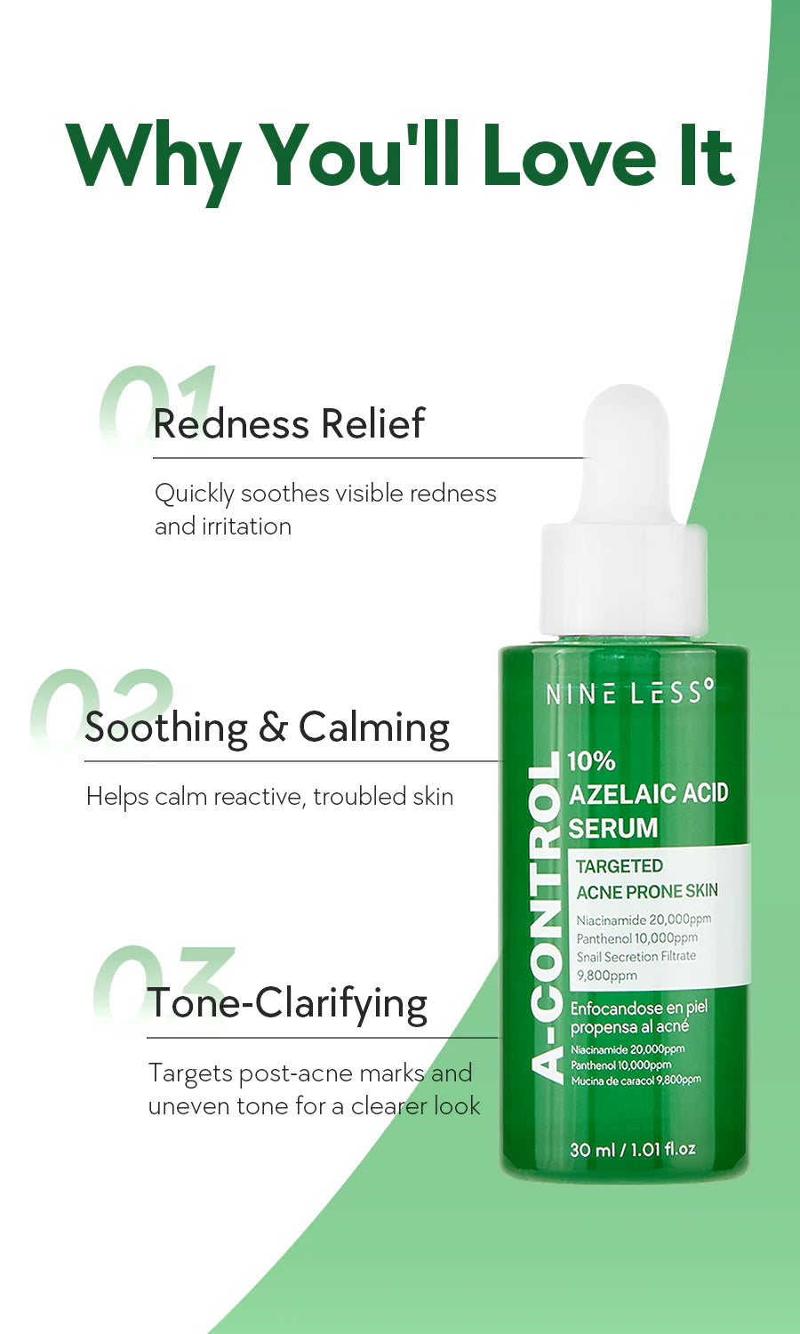 NINELESS A-Control 10% Azelaic Acid Serum