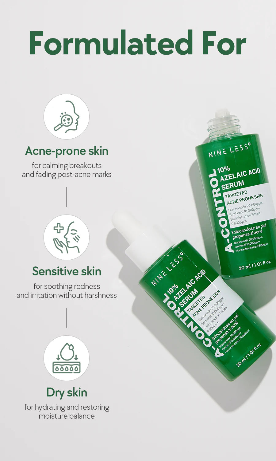 NINELESS A-Control 10% Azelaic Acid Serum