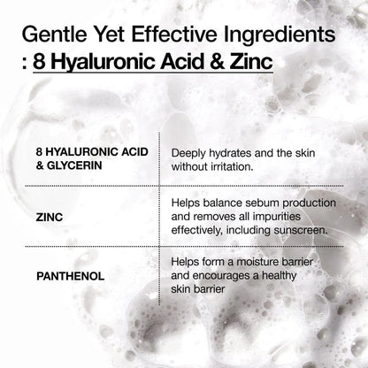 Anua 8 Hyaluronic Acid Hydrating Gentle Foaming Cleanser