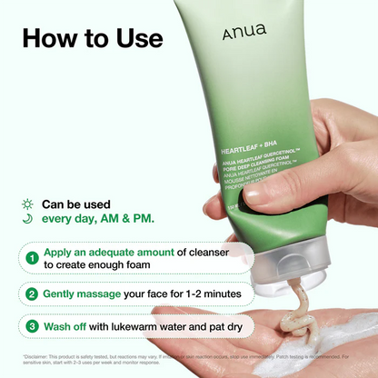 Anua Heartleaf Quercetinol Pore Deep Cleansing Foam