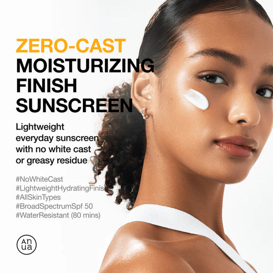 Anua Zero-Cast Moisturizing Finish Sunscreen SPF50