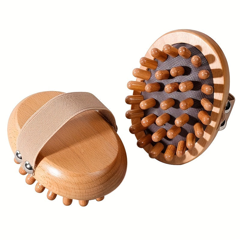 Meridian Pressure Brush Wooden Body Massager