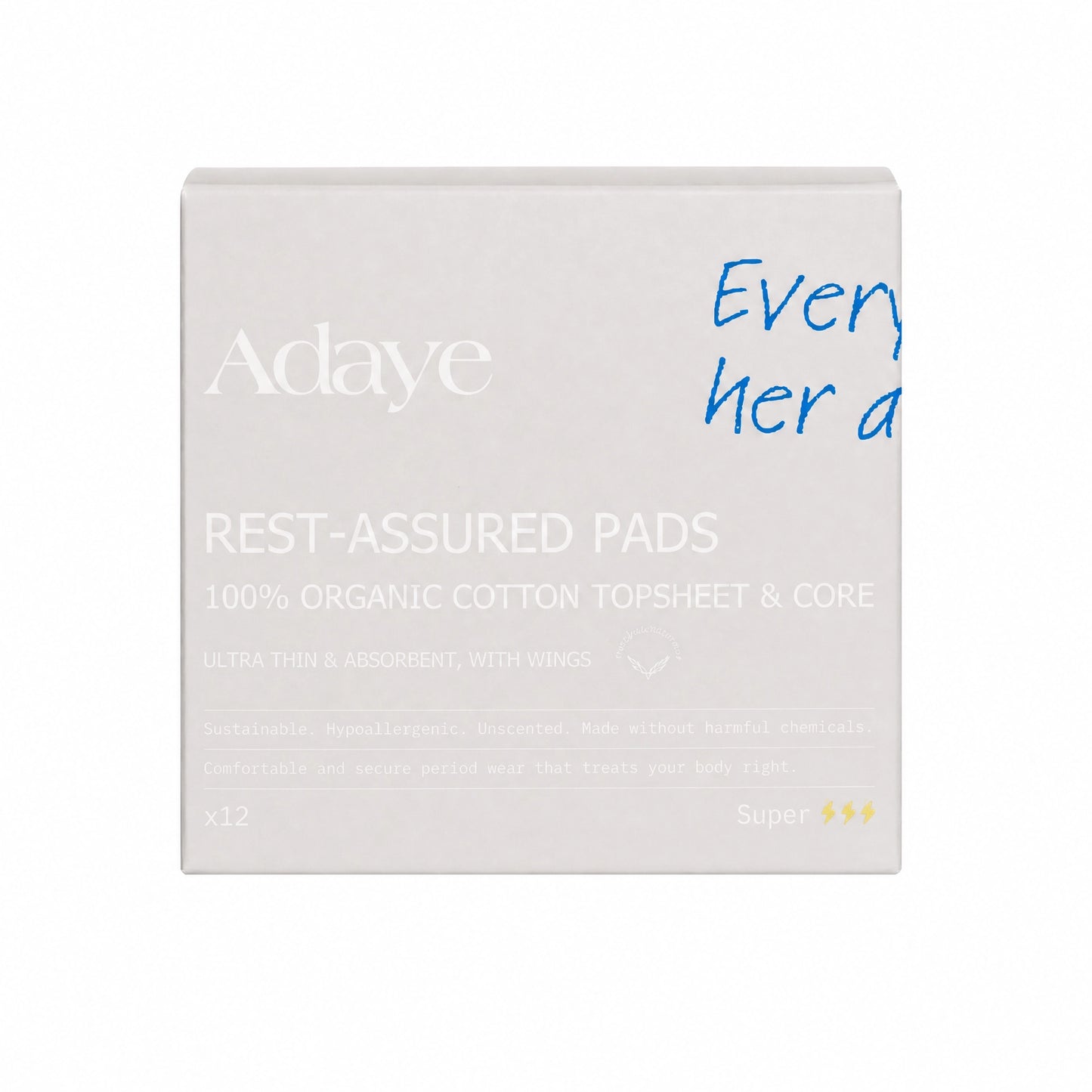 Adaye Rest-Assured Pads100% organic cotton